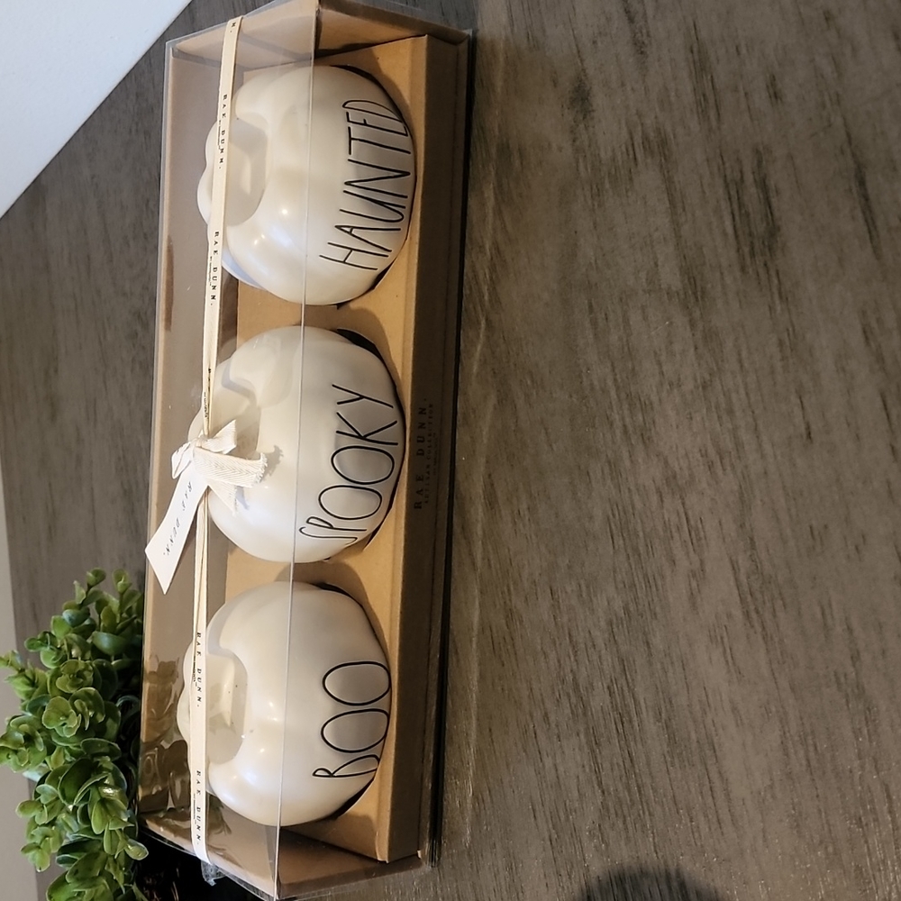 Random Sale - Rae Dunn Halloween Tealight Set - Boo, Spooky & Haunted